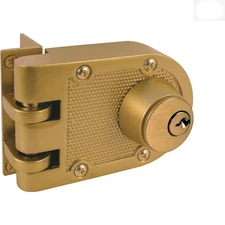 Prime-Line U 9972 Jimmy-Resistant Brass Deadlock, Double Cylinder Security Lock