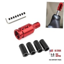 Gear Shift Knob Adapter, Aluminum Alloy Shift Rod Converter, M12 x 1 PC Red