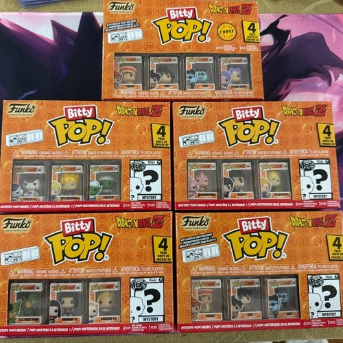 Lot of 5 Funko Bitty POP! Dragon Ball Z - 4-Pack Vinyl Figures 20 Total