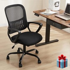 HOMEFLA Home Office Computer Desk Chair,Ergonomic Mid-Back Mesh Chair with Wheel
