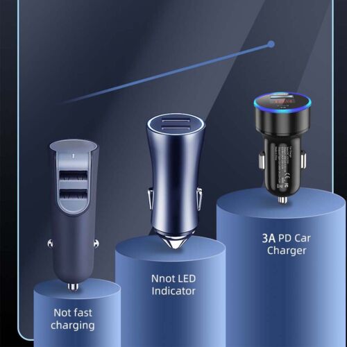 Fast Car Charger 2 Port USB + TYPE C Universal Socket Adapter For iPhone Samsung - Picture 10 of 16