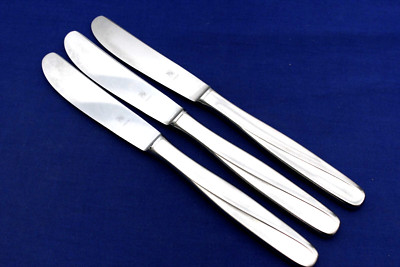 SET 0F 3,  8-1/4'' ''SERENA'' HOLLOW HANDLE  DINNER KNIVES WMF CROMARGAN  GERMANY