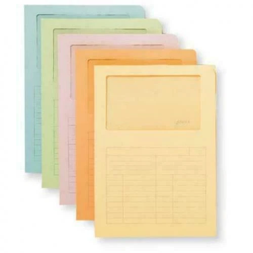 BLASETTI SINTEX 573 A4 CARTELLINE FINESTRATE 50 PEZZI VERDE/AZZURRO/ARANCIO