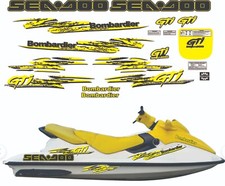 Seadoo Gti 1997 Graphics Decal Sticker Kit Yellow And Black