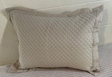 Charter Club Damask Quilted Diamond Pattern Standard Pillow Sham Tan