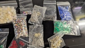 Lot of Jewelry / Craft Beads ~ Various Beads Pins