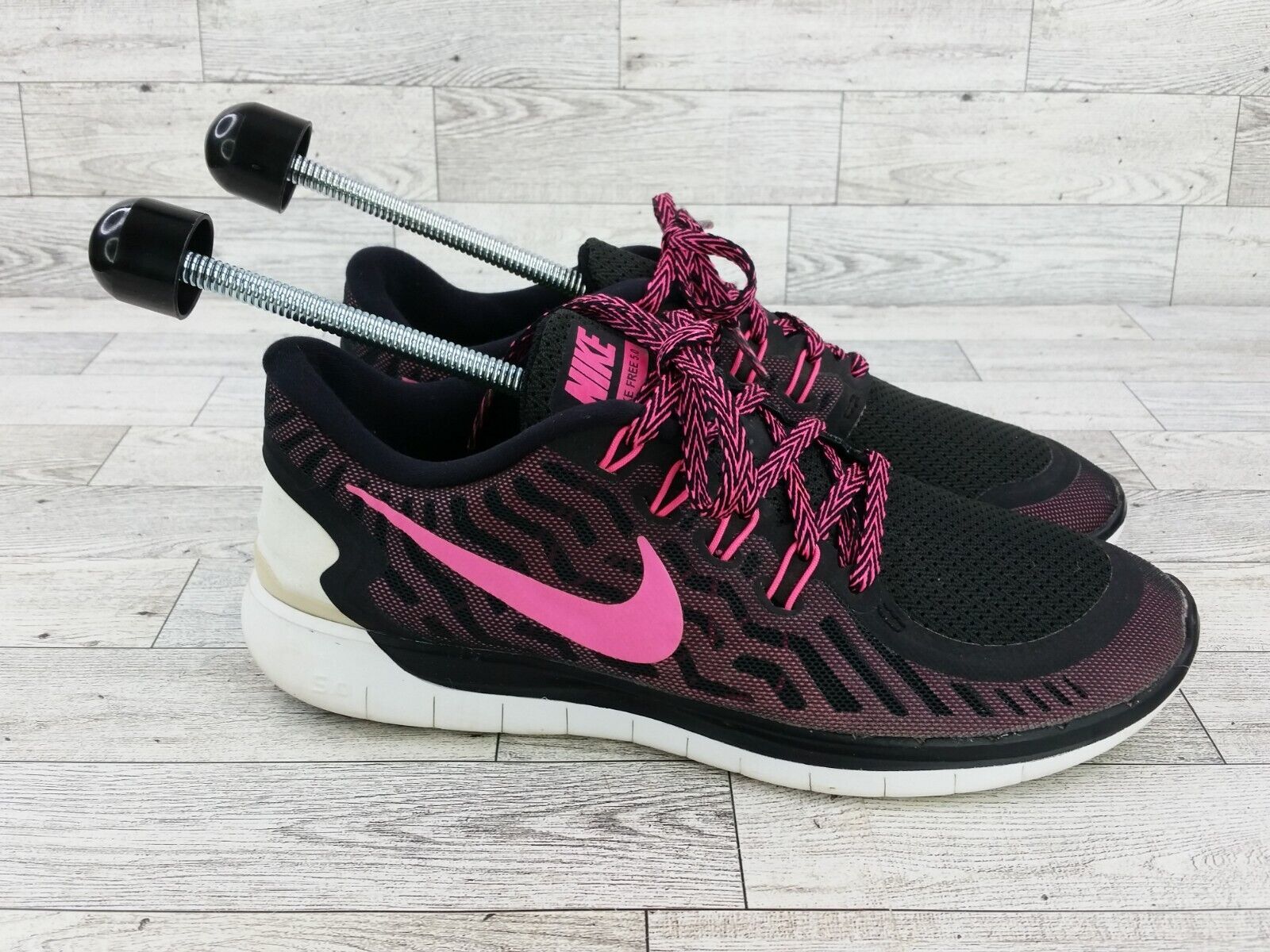 Nike Free 5.0 Black Pink Running Shoes (724383-006) Size 9 | eBay
