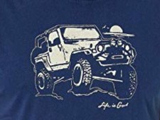 Nwt Mens Life Is Good Off Road Jeep 4x4 Dk Blue Freestyle Lw Tank