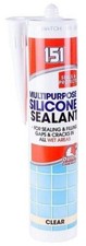 WATERPROOF SILICONE SEALANTS ALL PURPOSE ACRYLIC WHITE CLEAR BLACK BROWN NEW