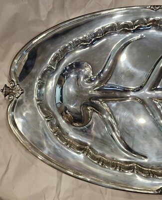 Tiffany & Co. Massive 7lb Sterling Well & Tree Meat Platter Tray