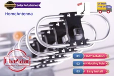 Best Amplified Outdoor Motorized HDTV Antenna w/ Pole 1080P 4K 360° Rotation