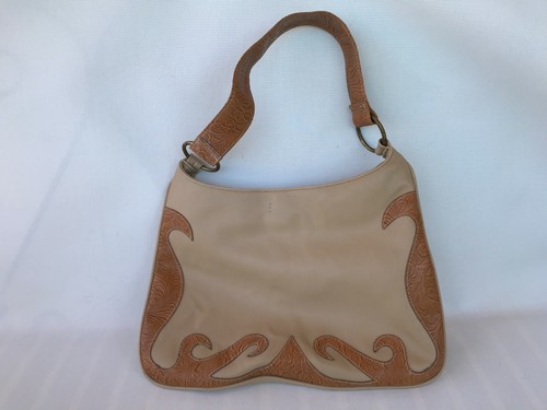 floral embossed leather bag