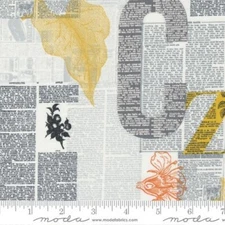 Filigree By Zen Chic For Moda - Off White Newsprint  #1810-11