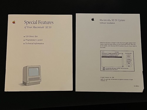 Apple Macintosh SE/30 manual and papers - Photo 2/7