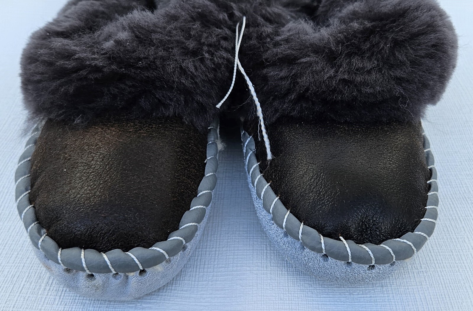 APL LAMMFELL Warme HAUSSCHUHE Gr.42 NEU Schaffell leder Schurwolle Handarbeit 2