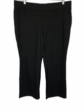 Isaac Mizrahi Women's Essentials Petite Boot-Cut Pants Solid Black PXL Size