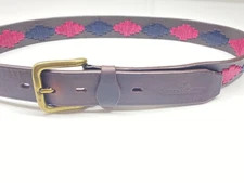 beautiful jaeger lecoultre genuine leather brown belt 85