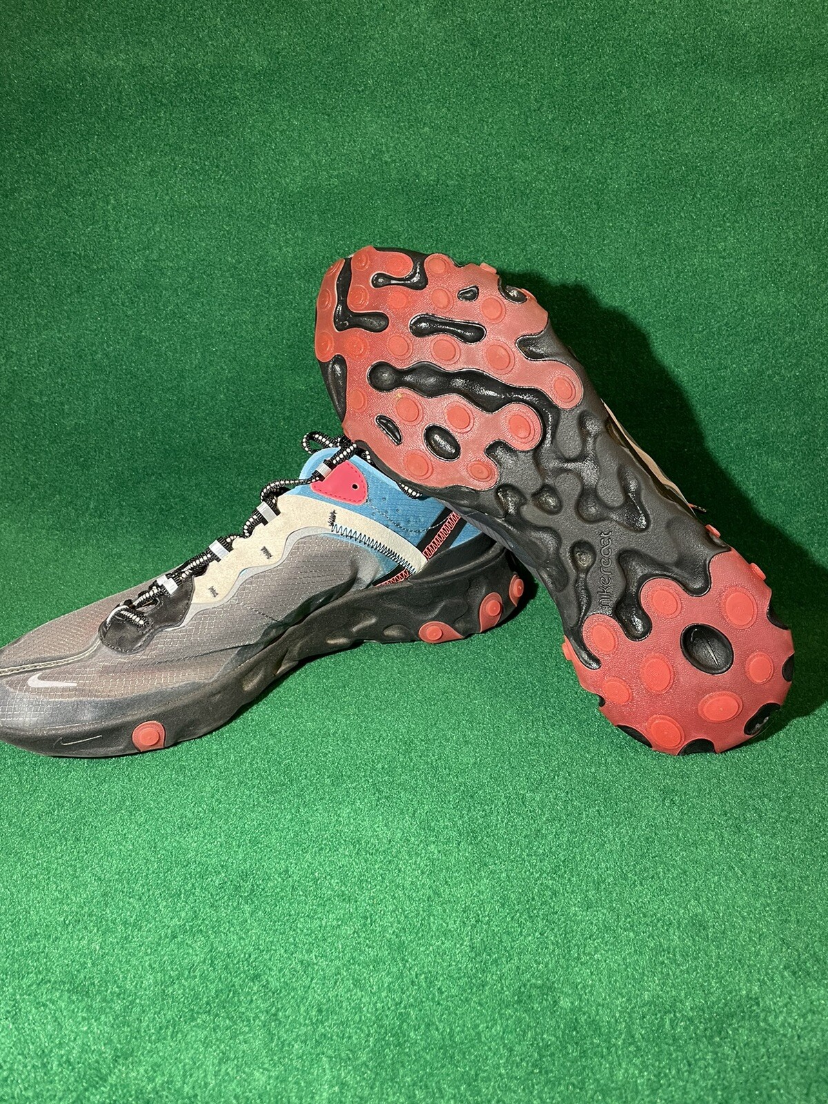 nike react element 87 black cool grey & blue chill