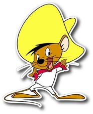PEGATINA CALCOMANÍA DIVERTIDA SPEEDY GONZALES 3M EE. UU. CAMIÓN VEHÍCULO VENTANA PARED DIBUJOS ANIMADOS