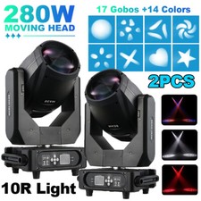 GdjRttk 2PCS 10R 280W Sharpy Beam Moving Head Stage Light DJ Disco Bar Wedding