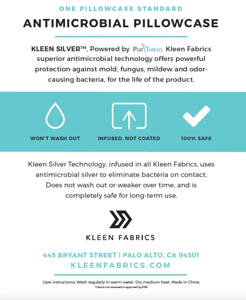 Kleen ACNE Fighting Pillowcase (White) - Image 2 of 2