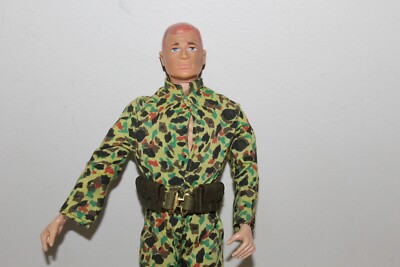 GI JOE 迷彩柄 Vintage GI Joe 1964 Action Figure Doll reddish brown painted hair