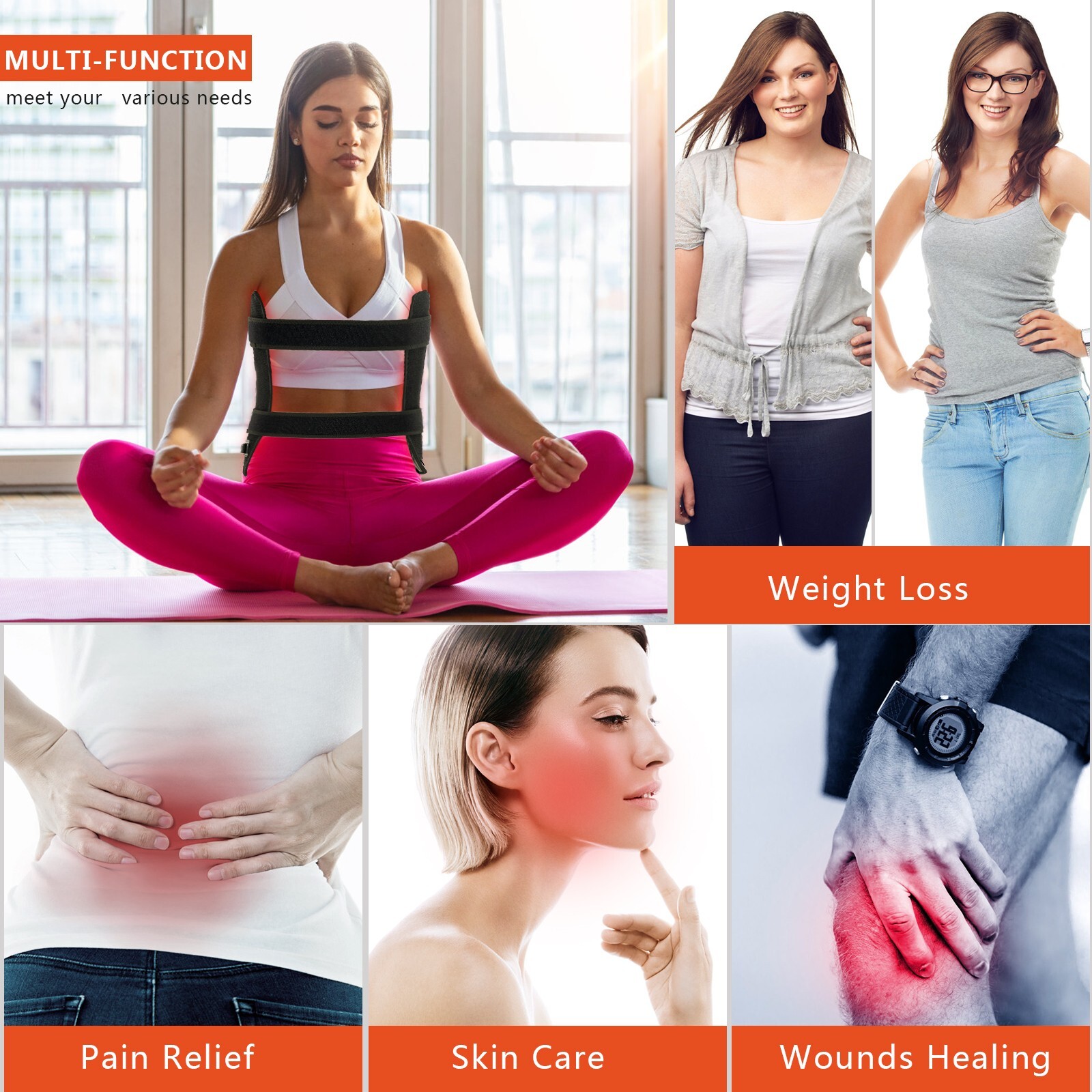 New Infrared Light Therapy for Muscle Pain Relief red Light Therapy Belt for wai
