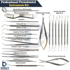 Premium Periodontal Surgical Instruments Kit Hygienist Oral Surgery Tools