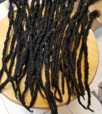 100% Cheveux Humains Neufs Tresses/Locks Main Fait 15 Pièces Brun Foncé - Photo 1/3