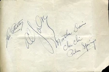 Lou Costello Al Jolson Jsa Certed Signed Album Page Autograph Authentic