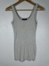 A Pea in the Pod Shirt Womens Small Gray Ribbed Maternity Tank Top Scoop Neck