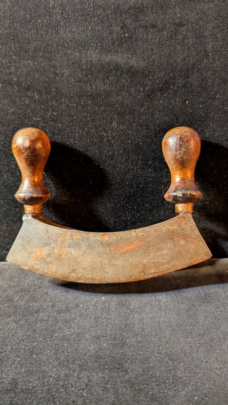 Evard Mobus & Sons Double Blade Herb Chopper, Germany with Mobus Logo.