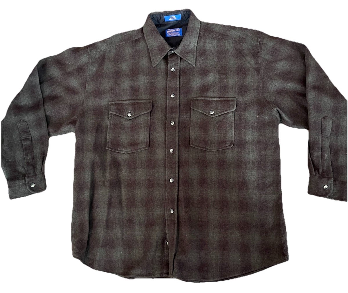 Pendleton 100% Wool Shacket Shirt Jacket Plaid Li… - image 1