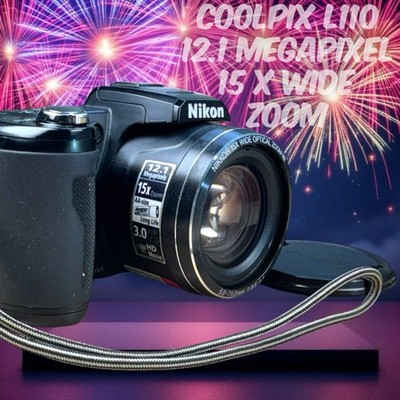 Nikon COOLPIX L110 12MP 15x Optical Zoom Built-in Flash 8MB Card