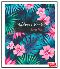 Address Book: large print address books with alphabet index. print...