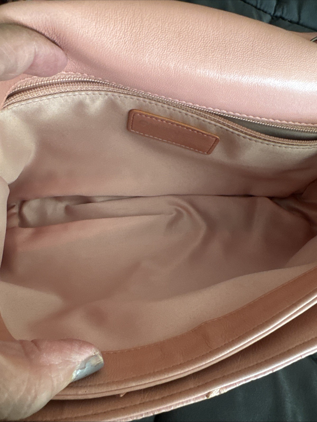 Chanel Bag Pink Python Single Flap Bag Silver Ton… - image 7