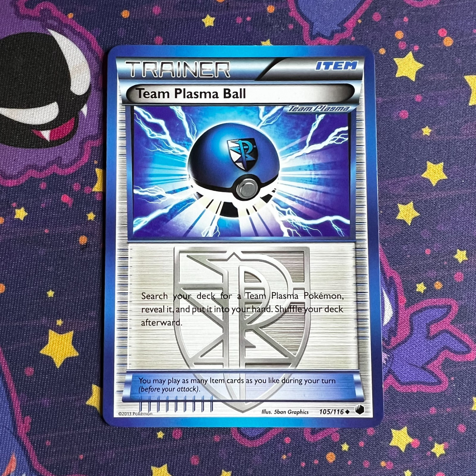 Pokémon TCG - TEAM PLASMA BALL 105/116 - BLACK & WHITE PLASMA FREEZE 2013 -LP