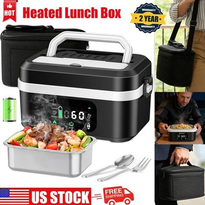  Cordless Electric Lunch Box for Adults Rechargeable Food Lunch Warmer 20000mAh