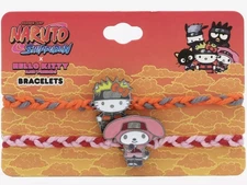 NEW W/TAGS SANRIO HELLO KITTY & FRIENDS NARUTO SHIPPUDEN String Slide Bracelets