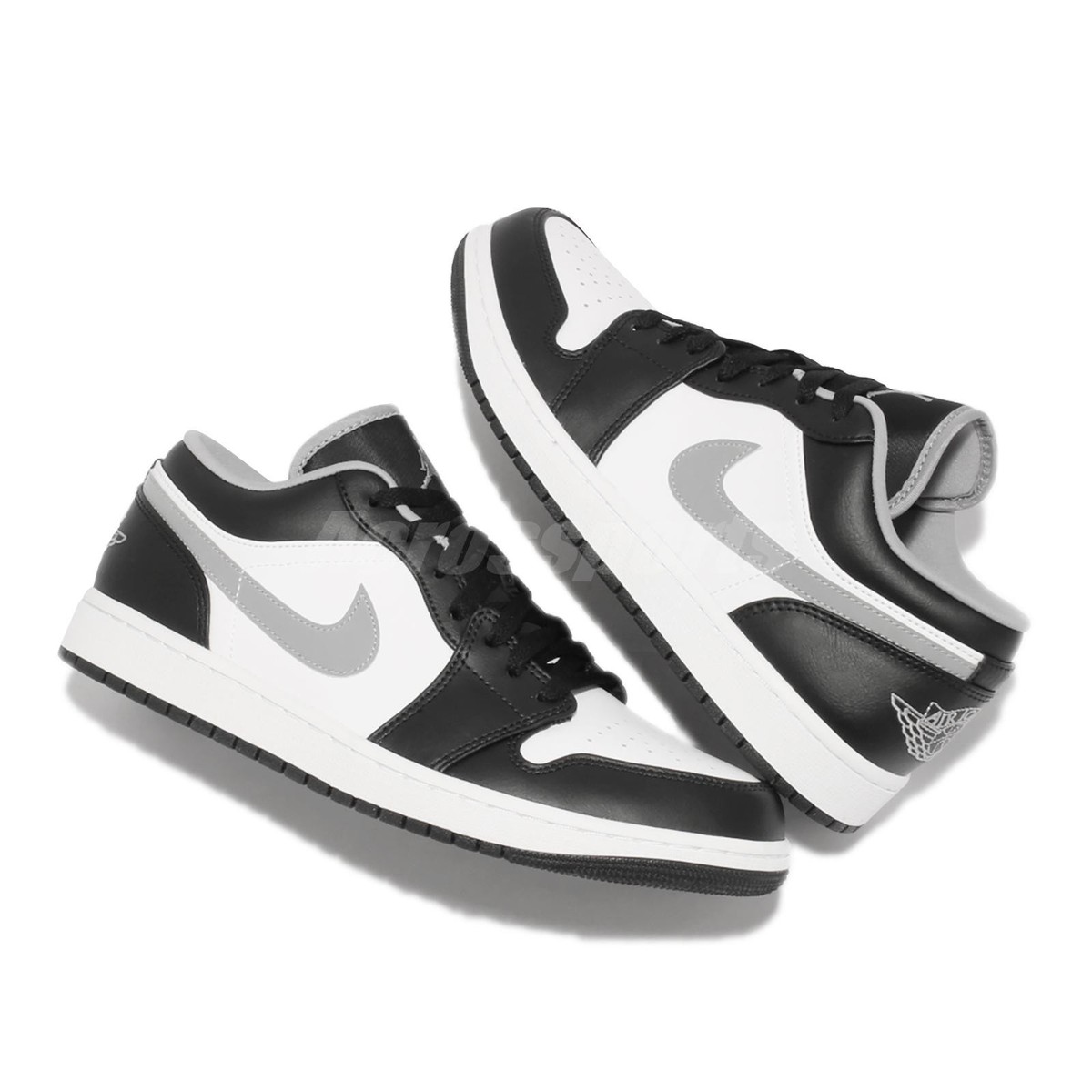 Nike Air Jordan 1 Low Black Medium Particle Grey White Men AJ1
