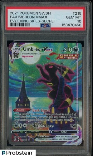 2021 Pokemon SWSH Evolving Skies Secret #215 FA Umbreon VMAX PSA 10 GEM MINT