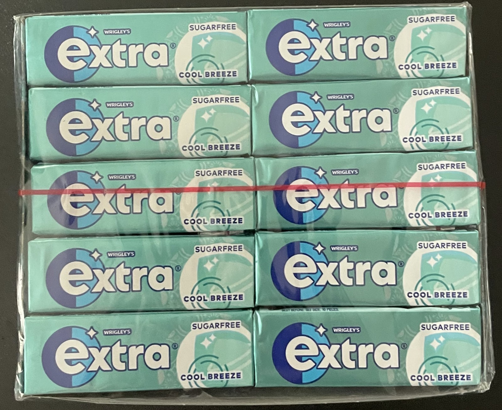 Extra Cool Breeze Mint Xylitol Sugrfree Gum Bulk Box, 30 Packs of 10 ...