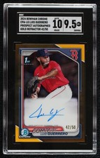 2024 Bowman Chrome Prospect Gold Refractor 42/50 Luis Guerrero SGC 9.5 Auto 10no