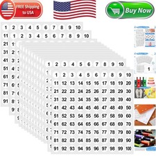 Elegant 5000 Pcs Self-Adhesive Vinyl Number Labels with Smooth Finish - 0.4 Inch