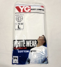 Men's Vintage GUNZE YG 6640 White Wear Semi Bikini Cotton Briefs 78-88 cm Size L