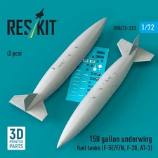 1/72 Reskit RSU72-0323 150 gallon underwing fuel tanks (2 pcs) 3D printed model