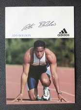 14205 Ato Boldon Lekkoatletyka Karta z autografem Druk podpisana