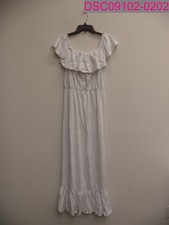 ASOS Off the Shoulder Ruffle Maxi Dress White Women's Size 10