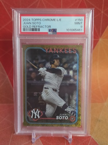 2024 Topps Chrome Logofractor 150 Juan Soto Gold Refractor /50 PSA 9