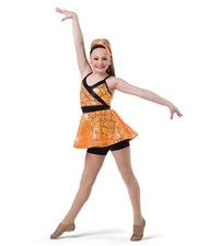 Dance Costume Intermediate Child Orange Wish Come True 22981 Jazz